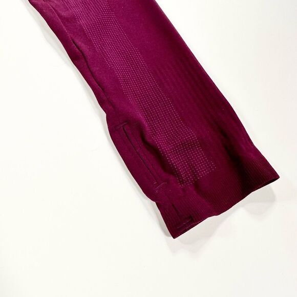 Gymshark purple sweat seamless cinch waist crop top long sleeve shirt S - Picture 3 of 10